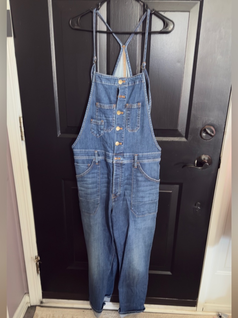 Pilcro Light Blue Denim Overalls - Large